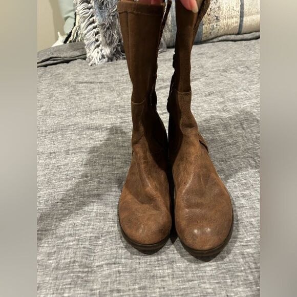 UGG Jaspan Mid-Calf Chocolate Brown riding Leather Boot Size 8.5 excelle… - Picture 5 of 14